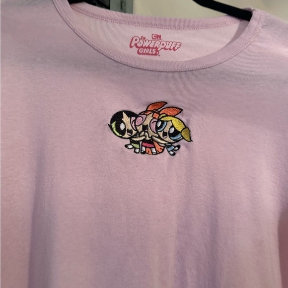 Vintage Powerpuff girls pink Short Sleeves T-shirt - Picture 2 of 3